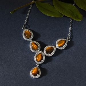 NWT South African Tiger's Eye Necklace 18"